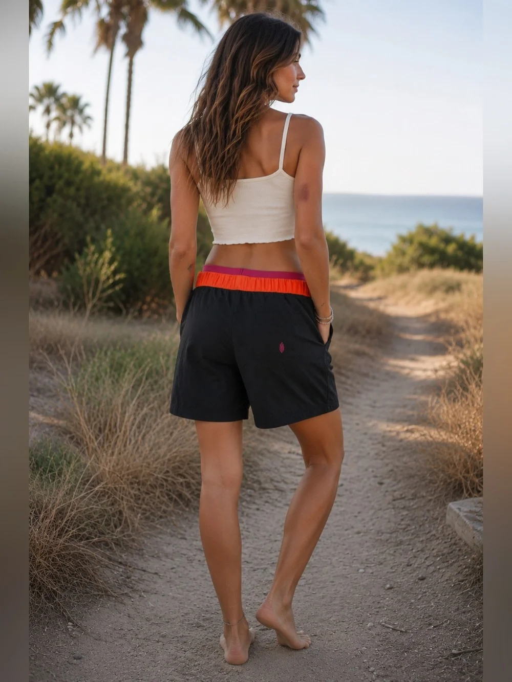 Free People FP Movement Sun Daze Colorblock Board Shorts